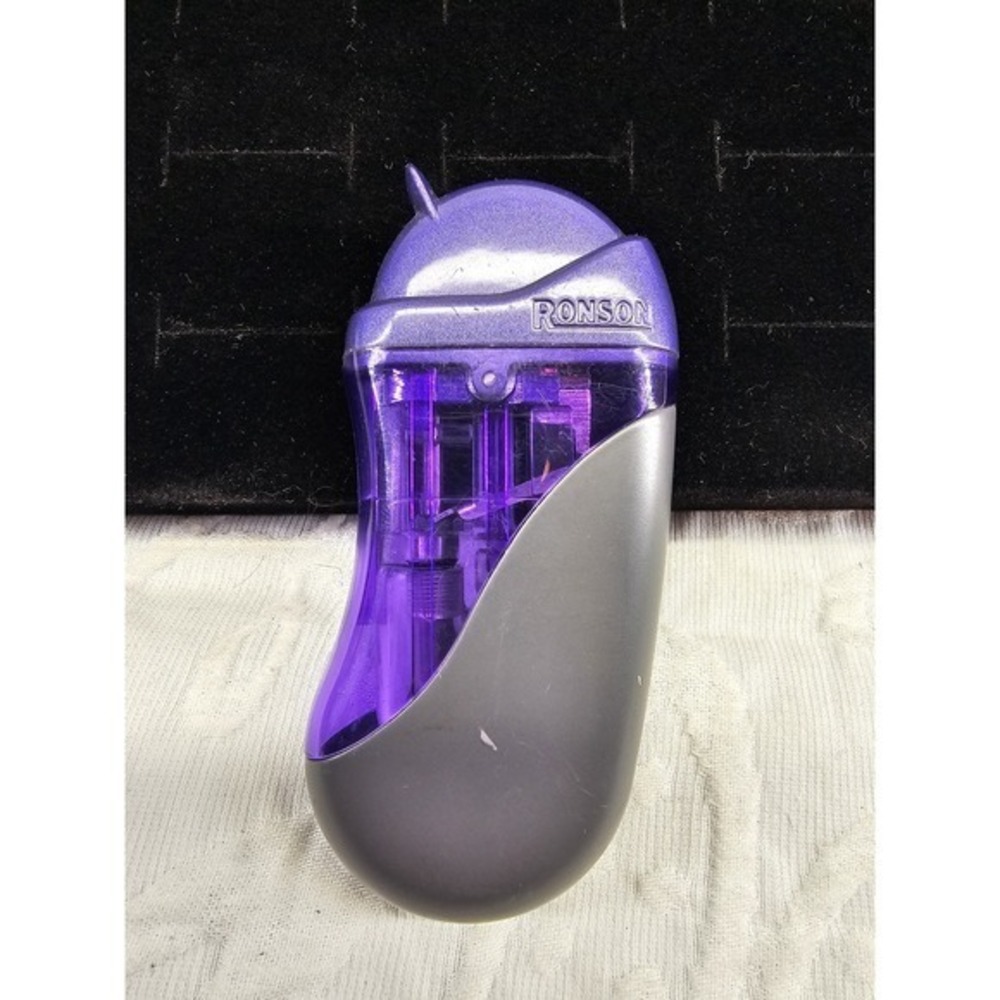 Ronson Purple Transparent Gas Lighter Classic Collectible Refillable‎